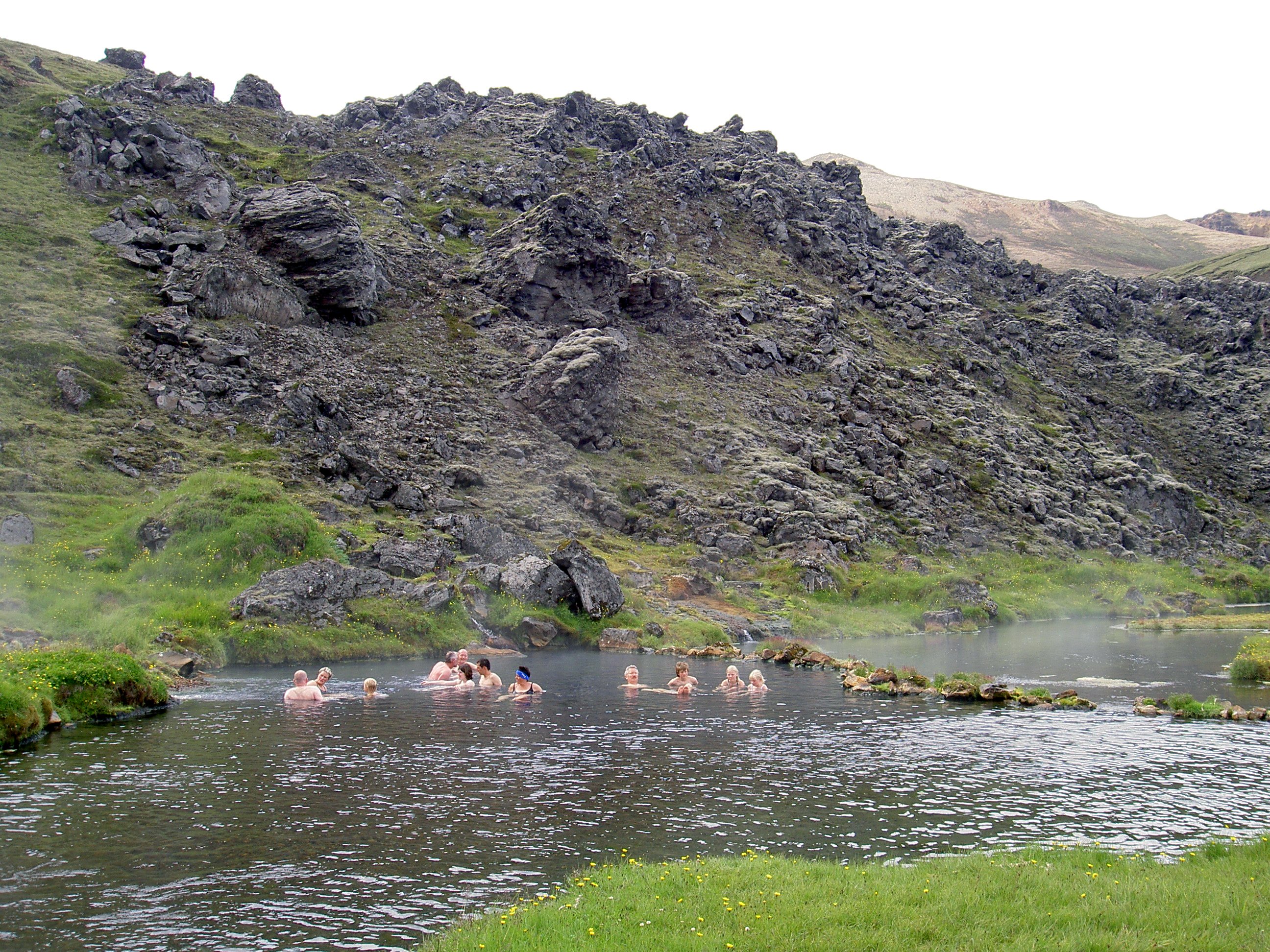 Landmannalaugar hot pool-Iceland Highland|luckytrips